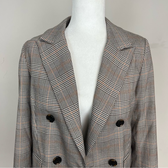 NWT A LOVES A PLAID DOUBLE BREASTED BLAZER SIZE MEDIUM - Picture 5 of 15